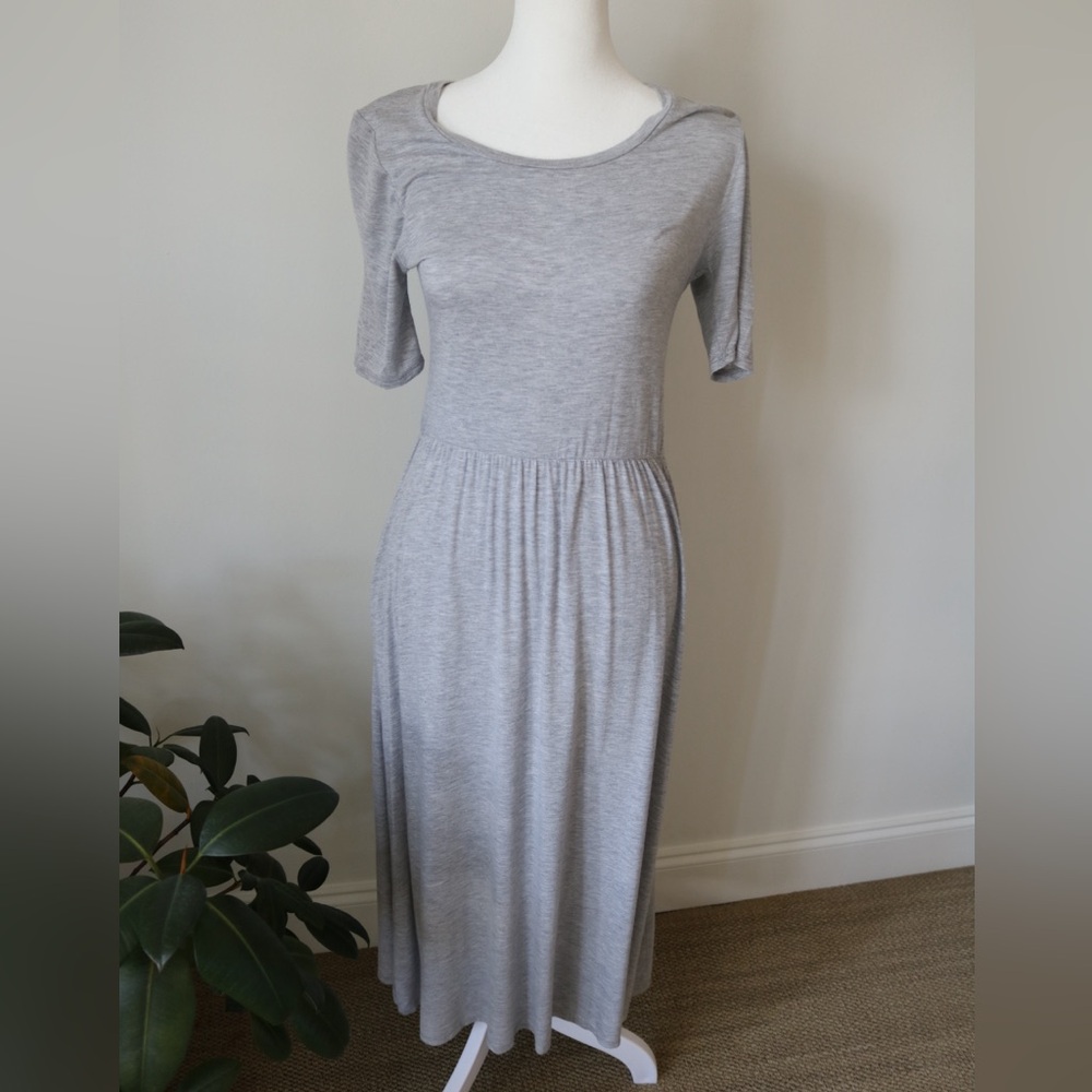 Classic Gray Women's Midi/Maxi Dress